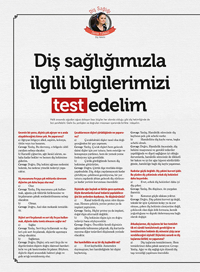 Zerrin Tüfekçi - Diş Sağlığımızla İlgili Bilgilerimizi Test Edelim